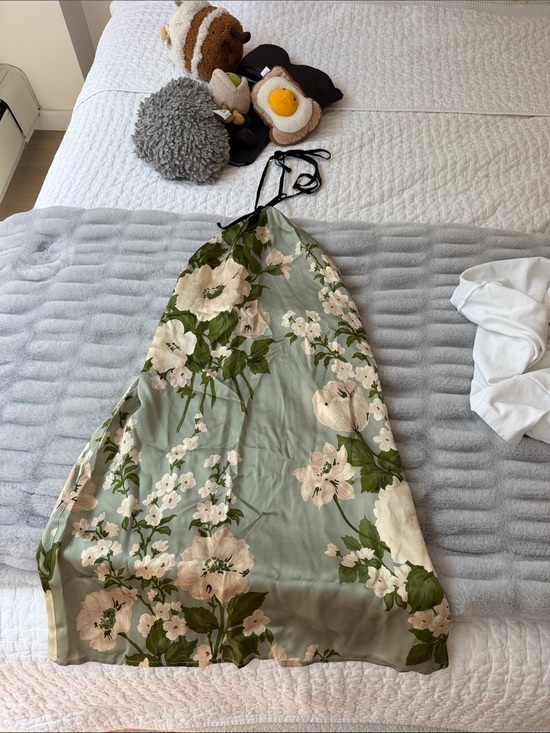 Reformation Dresses & Skirts - Reformation Sage Green and Cream Floral Slip Dress
